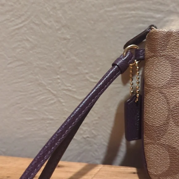 Coach Tan Signature Wristlet - Picture 2 of 9